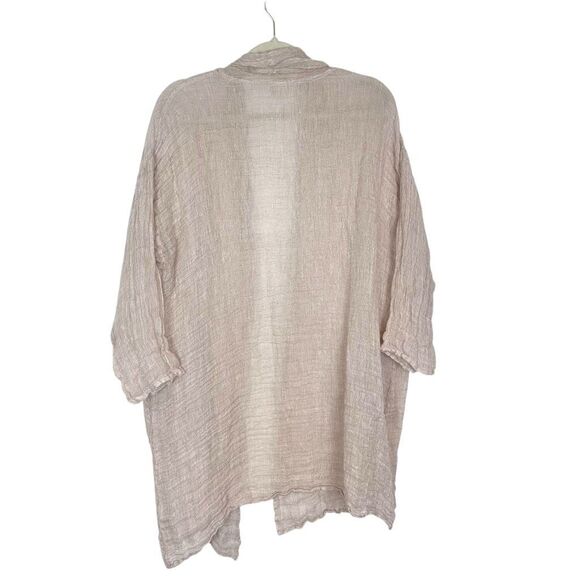 Magaschoni Linen Kimono Sweater Jacket Linen Cardigan Long Open Knit Lightweight - Picture 6 of 16